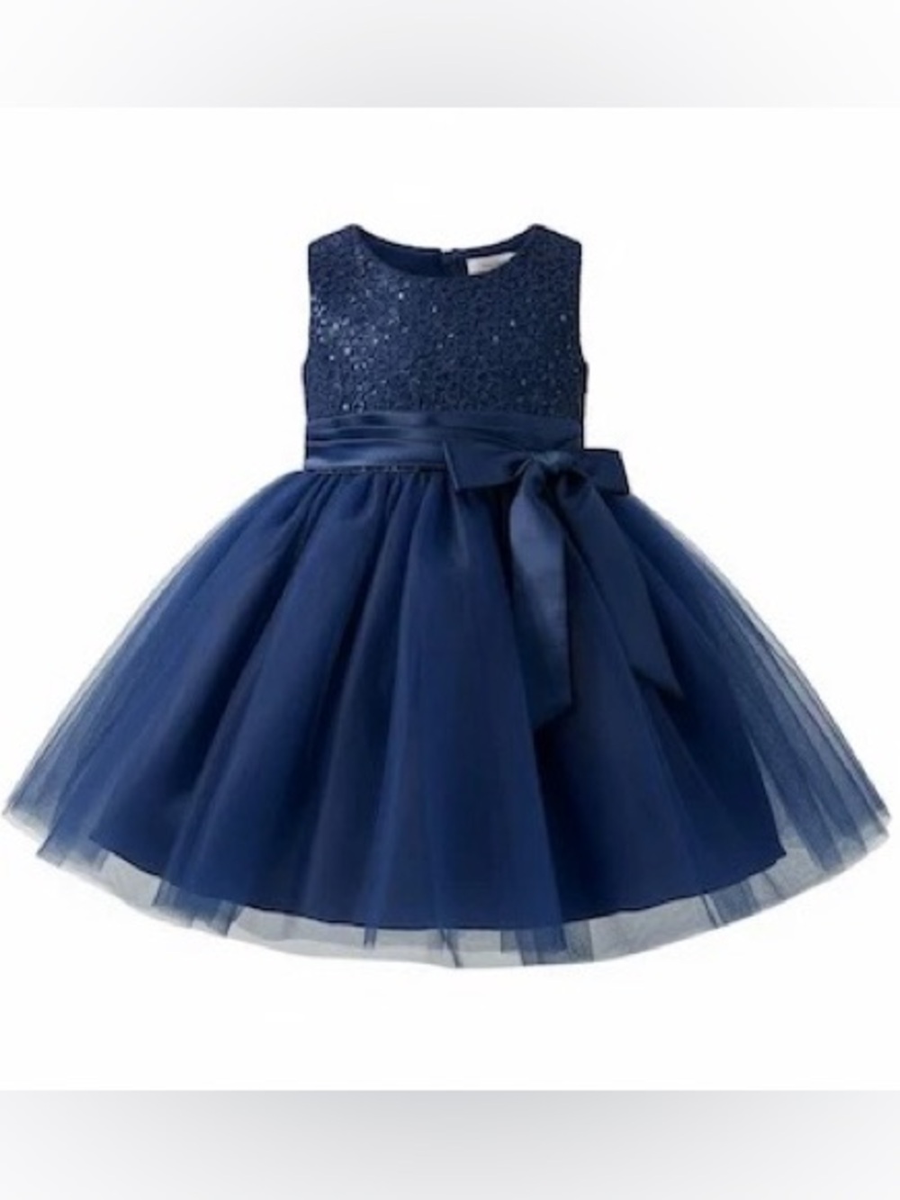 Sevva Baby Girls Blue Tulle & Sequin Dress (Size: 12-18M)